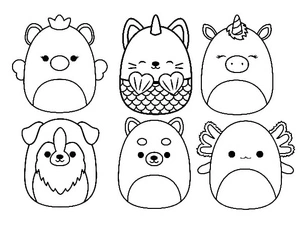 Coloring Pages with Squishmallows for Children Coloring Page