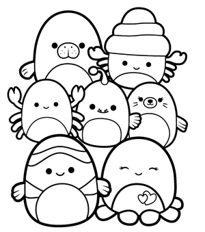 Squishy and Cute Marshmallow Friends