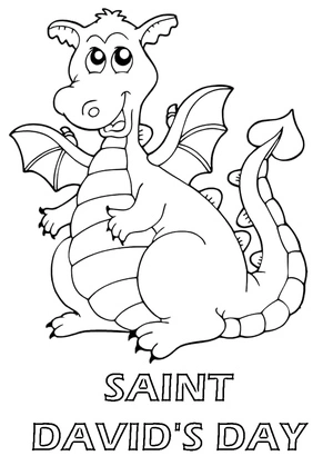 Free St. David's Day Printable Coloring Page