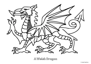 Printable Coloring Page for St. David’s Day Coloring Page