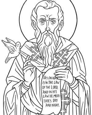 Printable page of Saint David Coloring Page
