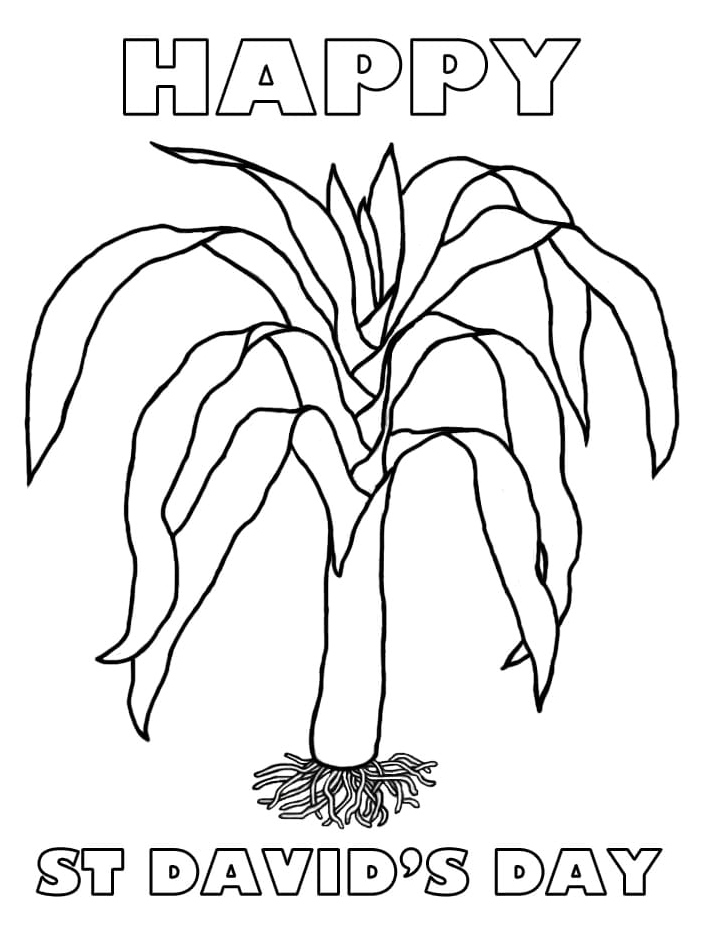 St. David's Day Celebrations Coloring Page