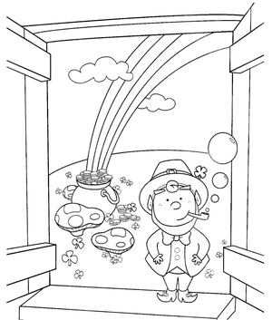 Happy St. Patrick's Day Coloring Page