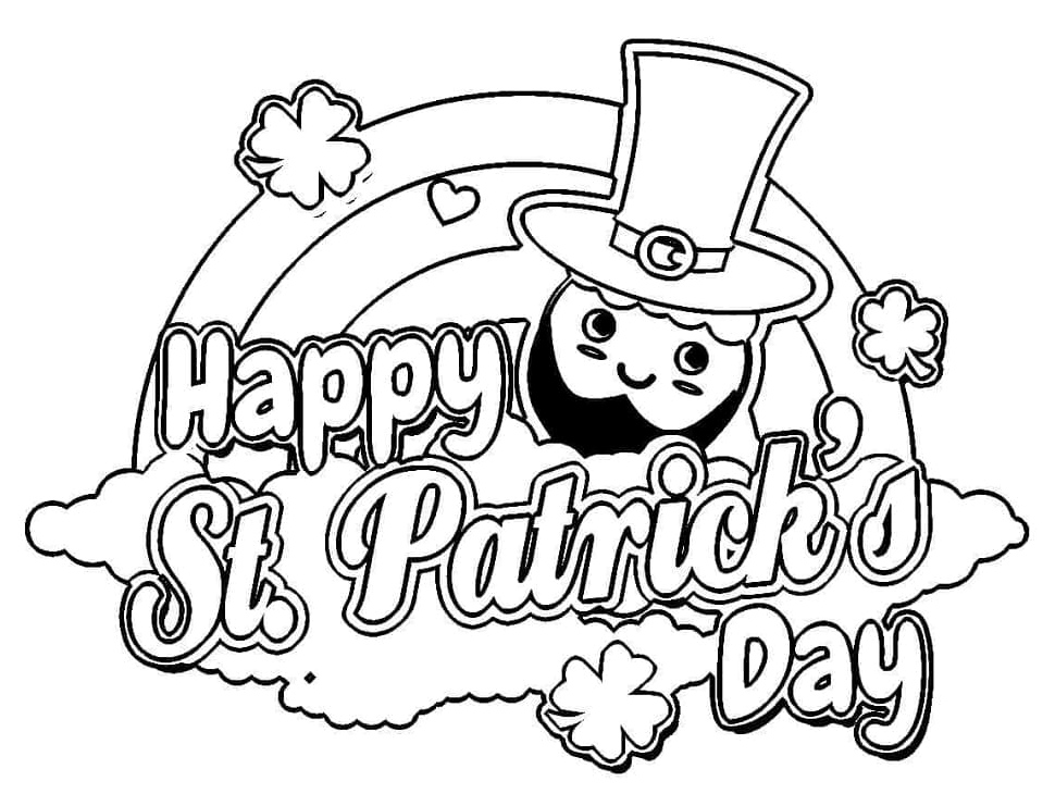 March 17th Image Coloring Page