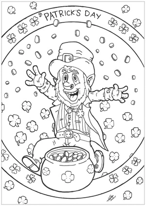 St. Patrick's Day Printout Coloring Page