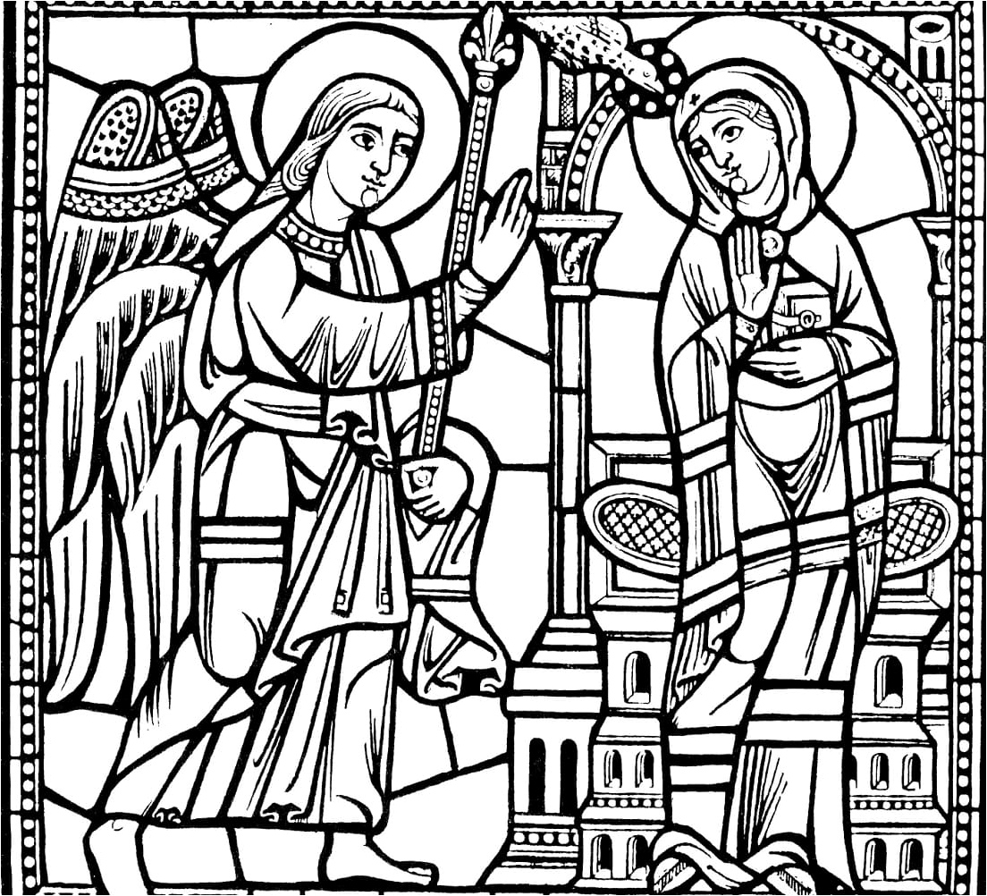 Beautiful Stained Glass Coloring Page
