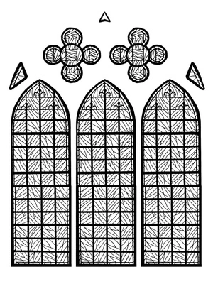 Printable Stained Glass Window Coloring Page Coloring Page