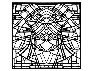 Stained Glass Church Coloring Page