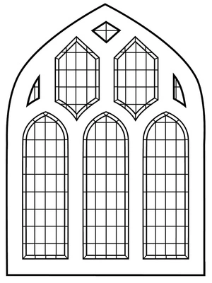 Stained Glass Print Coloring Page