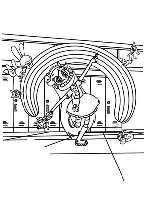 Adorable Star Butterfly Coloring Page