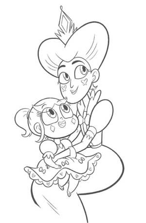 Mother Moon and Tiny Star Butterfly