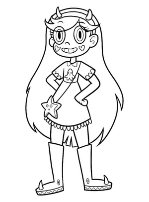 Starlight with a Star Bag Coloring Page
