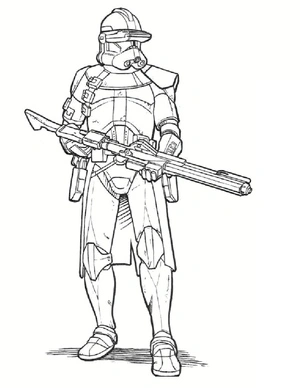 Clone Soldier Coloring Page