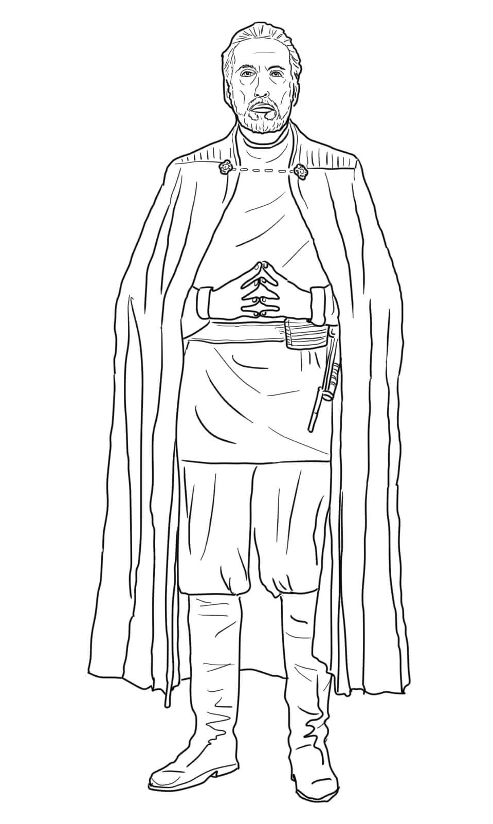 Count Dooku in Star Wars Coloring Page