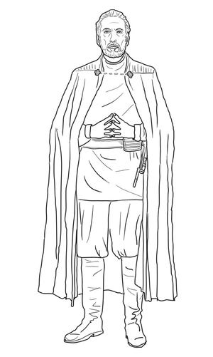 Count Dooku in Star Wars Coloring Page