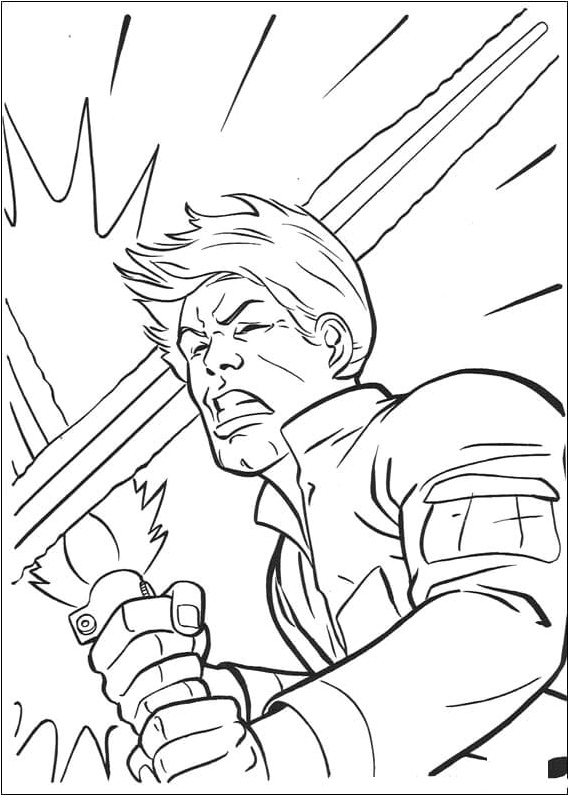 Luke Skywalker, the Legendary Jedi Coloring Page