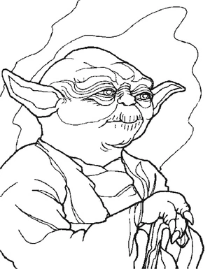 Yoda's Portrait Coloring Page