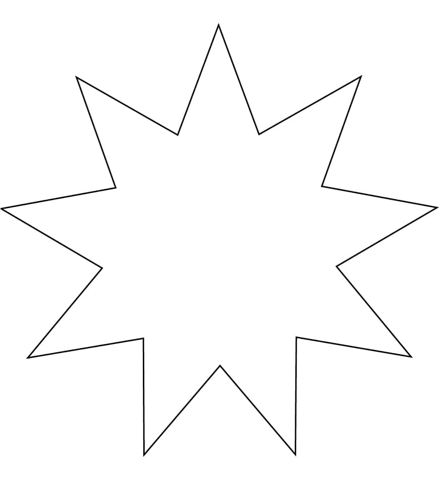 Nine-Pointed Star Coloring Page