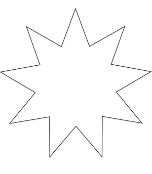 Nine-Pointed Star Coloring Page