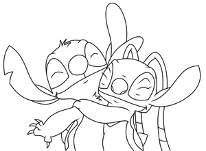 Joyful Stitch and Angel