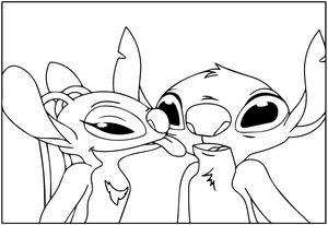Stitch and Angel from Disney