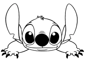 Adorable Stitch with Big Eyes Coloring Page