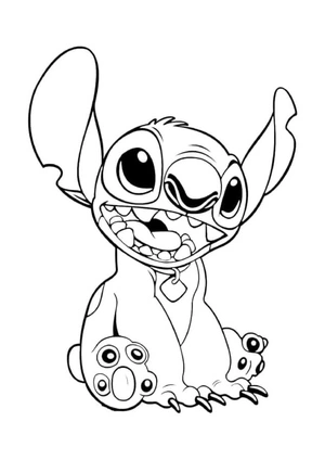 Stitch in Everyday Clothes Coloring Page
