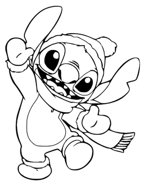 Winter Stitch Coloring Page