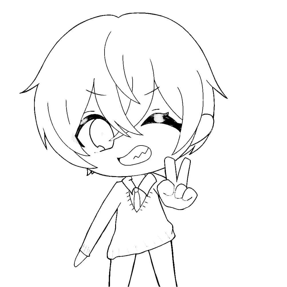Chibi Boy Prince of Strawberries Coloring Page