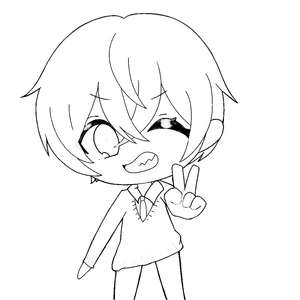 Chibi Boy Prince of Strawberries Coloring Page