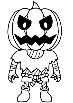 Jack-o'-Lantern Stumble Guys Coloring Page