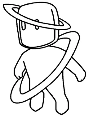 Orbiting Stumble Guys Coloring Page
