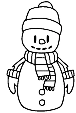 Snowman Stumble Guys Coloring Page