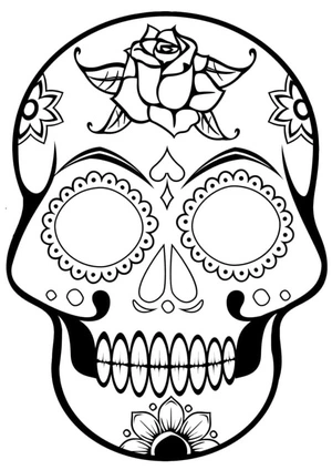 Amazing Sugar Skull Coloring Page