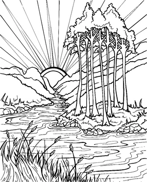 Beautiful Sunlight Coloring Page