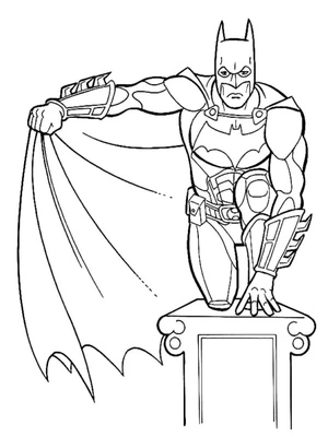 Batman Presents a New Cloak for You Coloring Page
