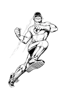 Flash is the Fastest Man on Earth. Coloring Page