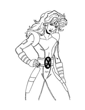 Gorgeous Gina Gray with Inborn Telepathic and Telekinetic Abilities Coloring Page