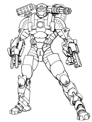 Ironman Warrior Coloring Page