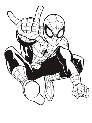 Spider-Man Getting Ready to Shoot Web from His Hands