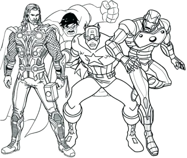 Superhero in Action Coloring Page