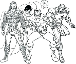 Superhero in Action Coloring Page