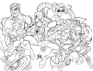 Superhero Squad Coloring Page Coloring Page