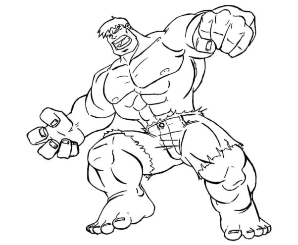 The Hulk is resistant to all toxins. Coloring Page