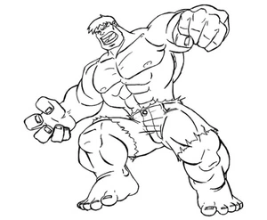 The Hulk is resistant to all toxins. Coloring Page