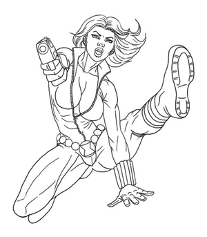 The initial female comic book hero with extraordinary powers Coloring Page
