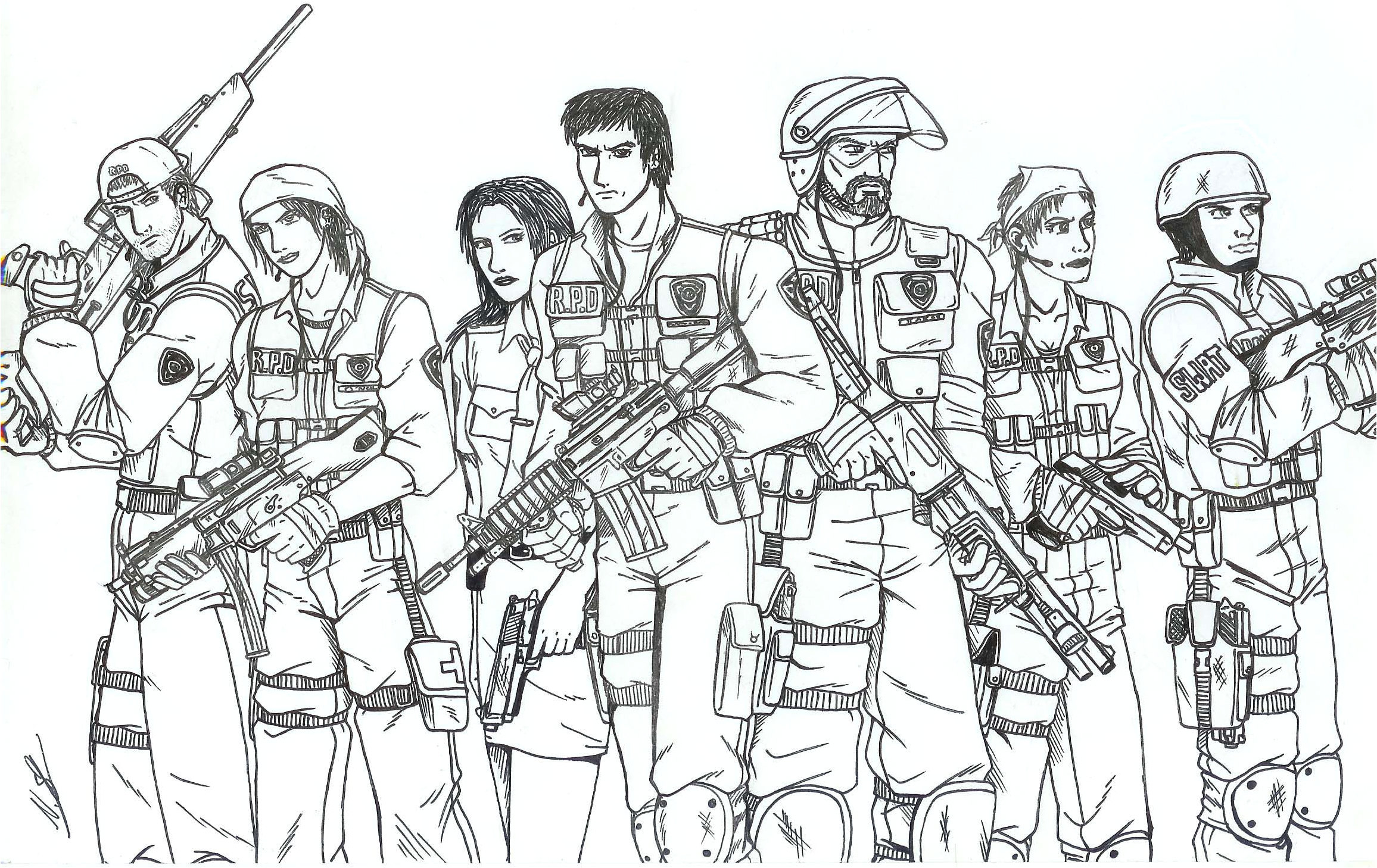 Anime Special Forces Coloring Page
