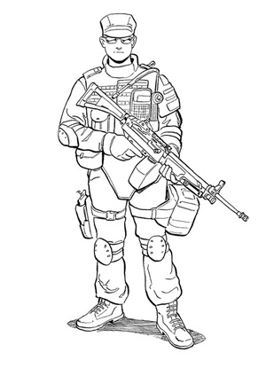 Coloring Page: SWAT Police Coloring Page