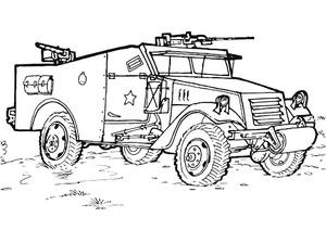 Cool Police SWAT Car Coloring Page