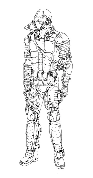 Impressive SWAT Police Coloring Page